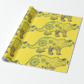 Mandala Dinosaur Wrapping Paper Geschenkpapier (Ungerollt)