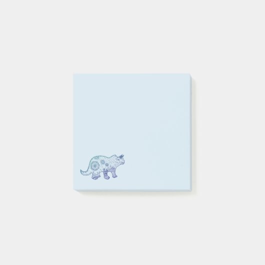 Mandala-Dinosaurier-Kunst Post-it® Notizen (Vorderseite)