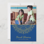 Mandala Diwali Grußkarte - Benutzerdefinierte Farb Karte (Vorderseite)