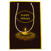 Mandala-Diya-Golddiwali Mittlere Geschenktüte (Vorderseite)
