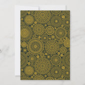 Mandala Diyas Green Gold Diwali Party Einladung (Rückseite)