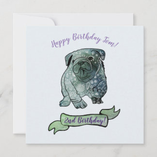 Mandala Dog Birthday Party French Bulldog Einladung