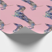 Mandala Dog, Dackel Matte Wrapping Paper Geschenkpapier (Ecke)