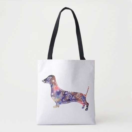 Mandala Dog, Dackel-Mehrdruck-Tasche Tasche (Vorderseite)