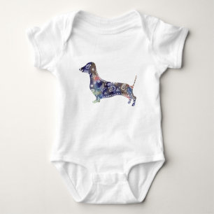 Mandala Dog Jersey Bodysuit Baby Strampler
