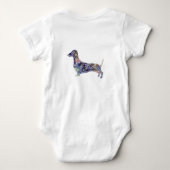 Mandala Dog Jersey Bodysuit Baby Strampler (Rückseite)