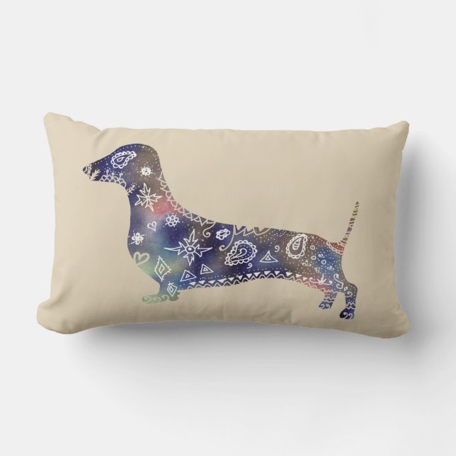 Mandala Dog Lumbar Cushion Lendenkissen (Vorderseite)