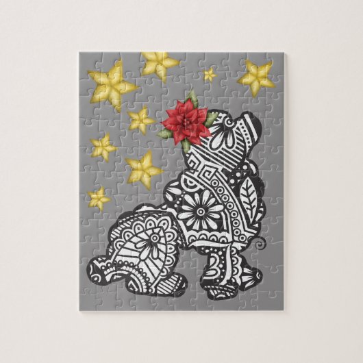 Mandala Dog with Stars Puzzle (Vertikal)