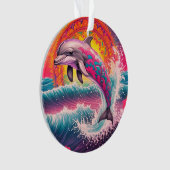 Mandala Dolphin Akrylorische Ornamente (Vorderseite)