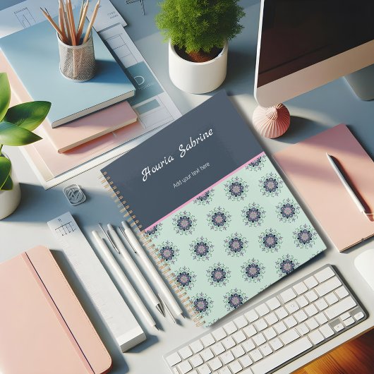 Mandala Doodles ist ein modernes türkisfarbenes Ro Planer