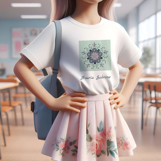 Mandala Doodles ist ein modernes türkisfarbenes Ro T-Shirt