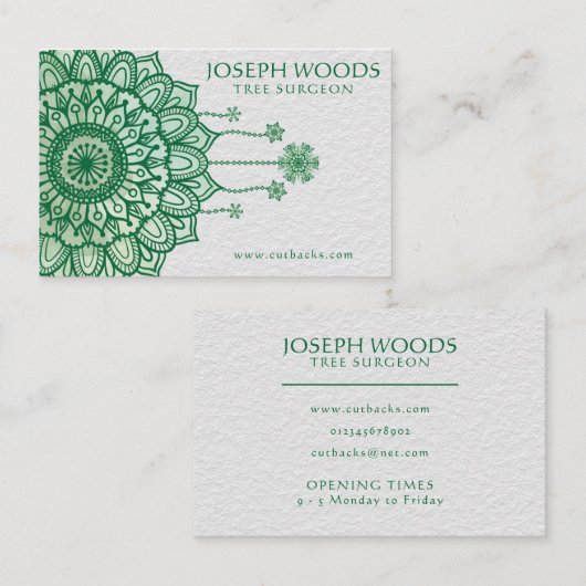 Mandala - Doppelseitige Visitenkarte (Vorne/Hinten)