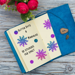 Mandala & Dots Glitzer Planer Sticker