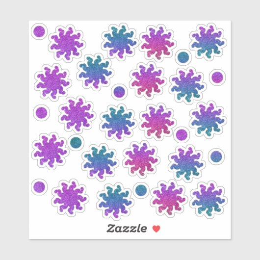Mandala & Dots Glitzer Planer Sticker (Blatt)