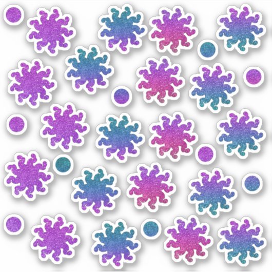Mandala & Dots Glitzer Planer Sticker (Vorderseite)