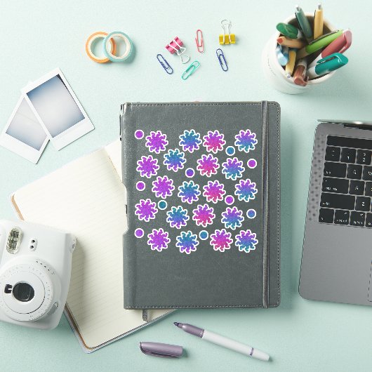 Mandala & Dots Glitzer Planer Sticker (iPad Hülle)