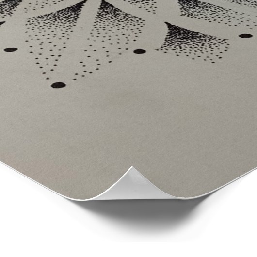 mandala dotwork modern zwart wit strak poster (Ecke)