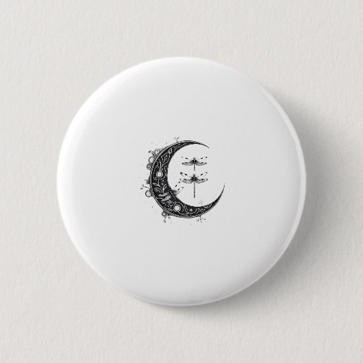 Mandala Dragonfly Gothic Dragonflies (1) Button (Vorderseite)