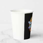 Mandala Dragonfly Luminous Sacred Geometry Spiritu Pappbecher (Rechts)