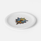 Mandala Dragonfly Luminous Sacred Geometry Spiritu Pappteller (Schrägansicht)