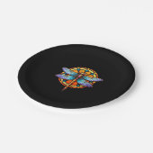 Mandala Dragonfly Luminous Sacred Geometry Spiritu Pappteller (Schrägansicht)
