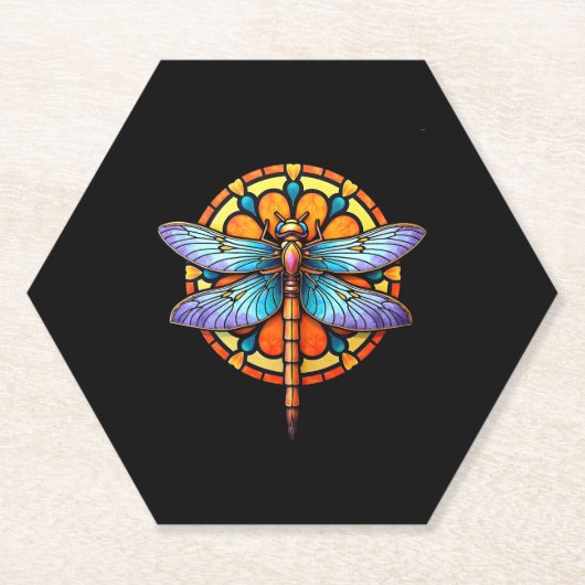Mandala Dragonfly Luminous Sacred Geometry Spiritu Untersetzer (Vorderseite)