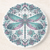 Mandala Dragonfly Sandstone Untersetzer (Vorne)