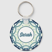 Mandala Dream (grau/grün) Schlüsselanhänger (Vorderseite)