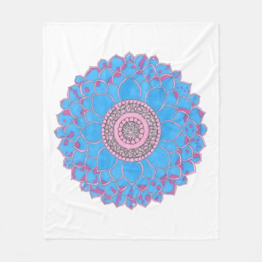 Mandala-Druck Fleecedecke (Vorderseite)