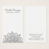 Mandala Earring Juwelier Display Card (Vorne & Hinten)