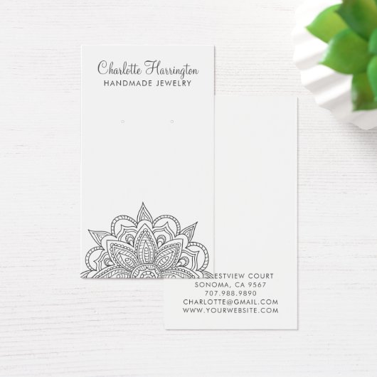 Mandala Earring Juwelier Display Card (Schreibtisch)
