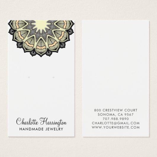 Mandala Earring Juwelier Display Card (Vorne & Hinten)