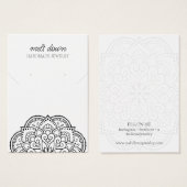 Mandala Earring Necklace Juwelier Display Card (Vorne & Hinten)