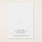 Mandala Earring Necklace Juwelier Display Card (Rückseite)