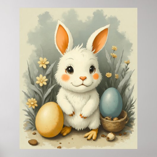 Mandala Egg - Intricate Boho Floral Design Poster (Vorne)