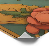 Mandala Egg - Intricate Boho Floral Design Poster (Ecke)