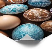 Mandala Egg - Intricate Boho Floral Design Poster (Ecke)