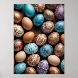 Mandala Egg - Intricate Boho Floral Design Poster