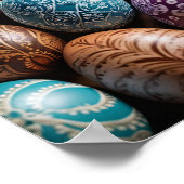 Mandala Egg - Intricate Boho Floral Design Poster (Ecke)