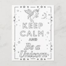 Mandala-Einhorn-Farbkarte