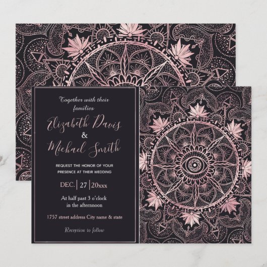 Mandala Einladung (Vorne/Hinten)