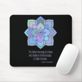 Mandala Eleanor Roosevelt Beauty Quote Mousepad (Mit Mouse)