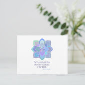 Mandala Eleanor Roosevelt Beauty Quote Postkarte (Stehend Vorderseite)