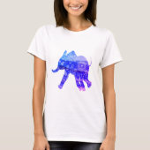 Mandala Elefant Basic T - Shirt, White T-Shirt (Vorderseite)
