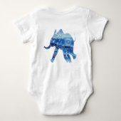 Mandala Elefant Jersey Bodysuit Baby Strampler (Rückseite)