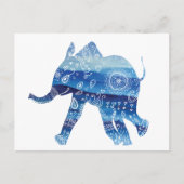 Mandala Elefant Postcard Postkarte (Vorderseite)