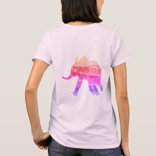 Mandala-Elefant-T - Shirt (Rückseite)