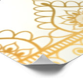 Mandala Elefanten Indianergrenze Hochzeitfoa Poster (Ecke)