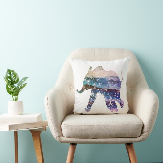 Mandala Elephant Art Throw Cushion Kissen (Stuhl )