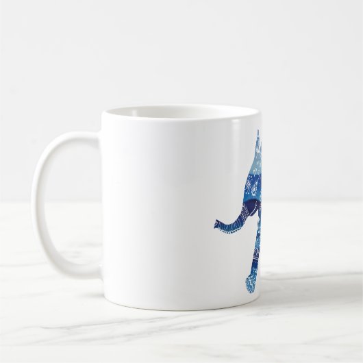 Mandala Elephant Art White 325 ml Klassische Tasse (Links)